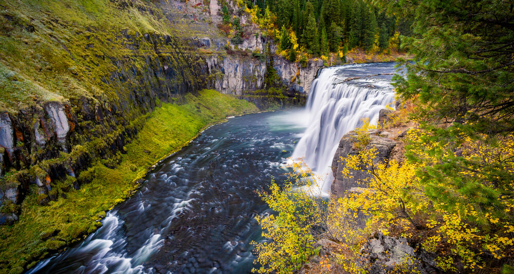 waterfall that you would see on your idaho road trip