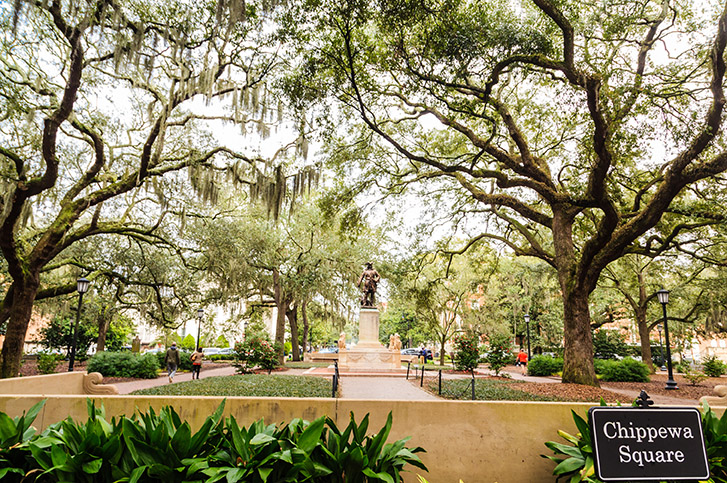 Chippewa Square in Savannah