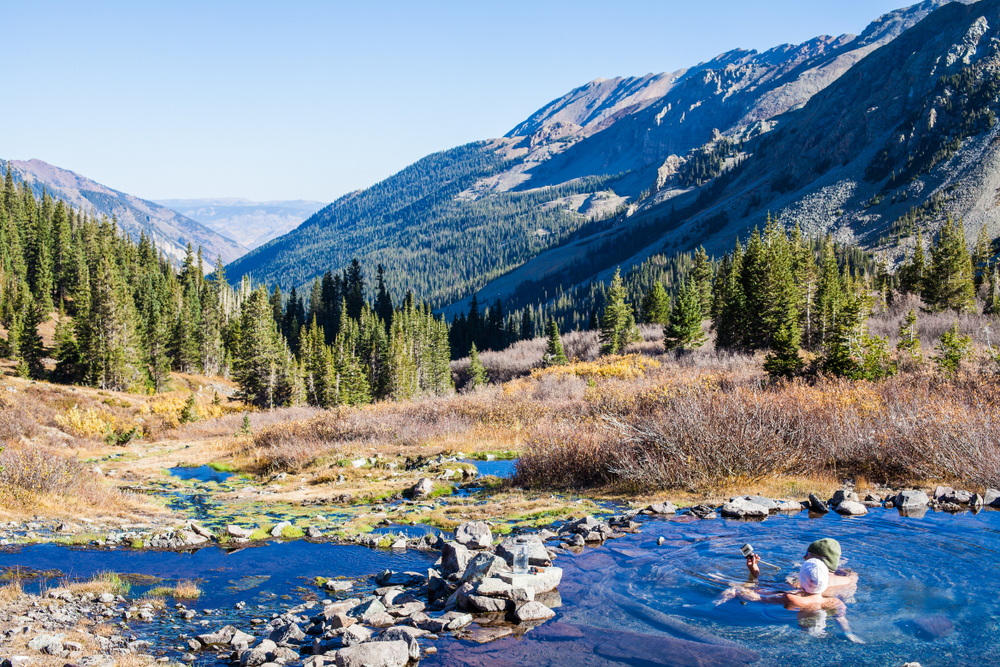 The Conundrum Hot springs offer an elevated view of Colorado.