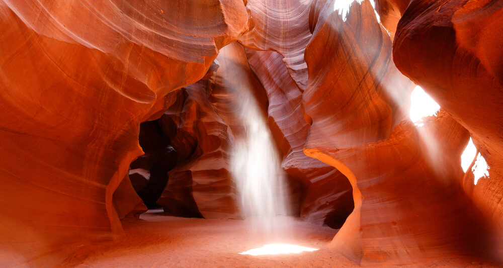 amazing slot canyons in arizona with light