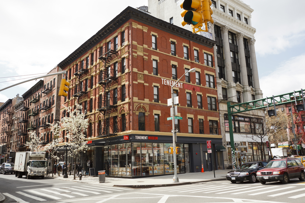 The outside of the Tenement Museum from across the street, one of the most unusual things to do in New York