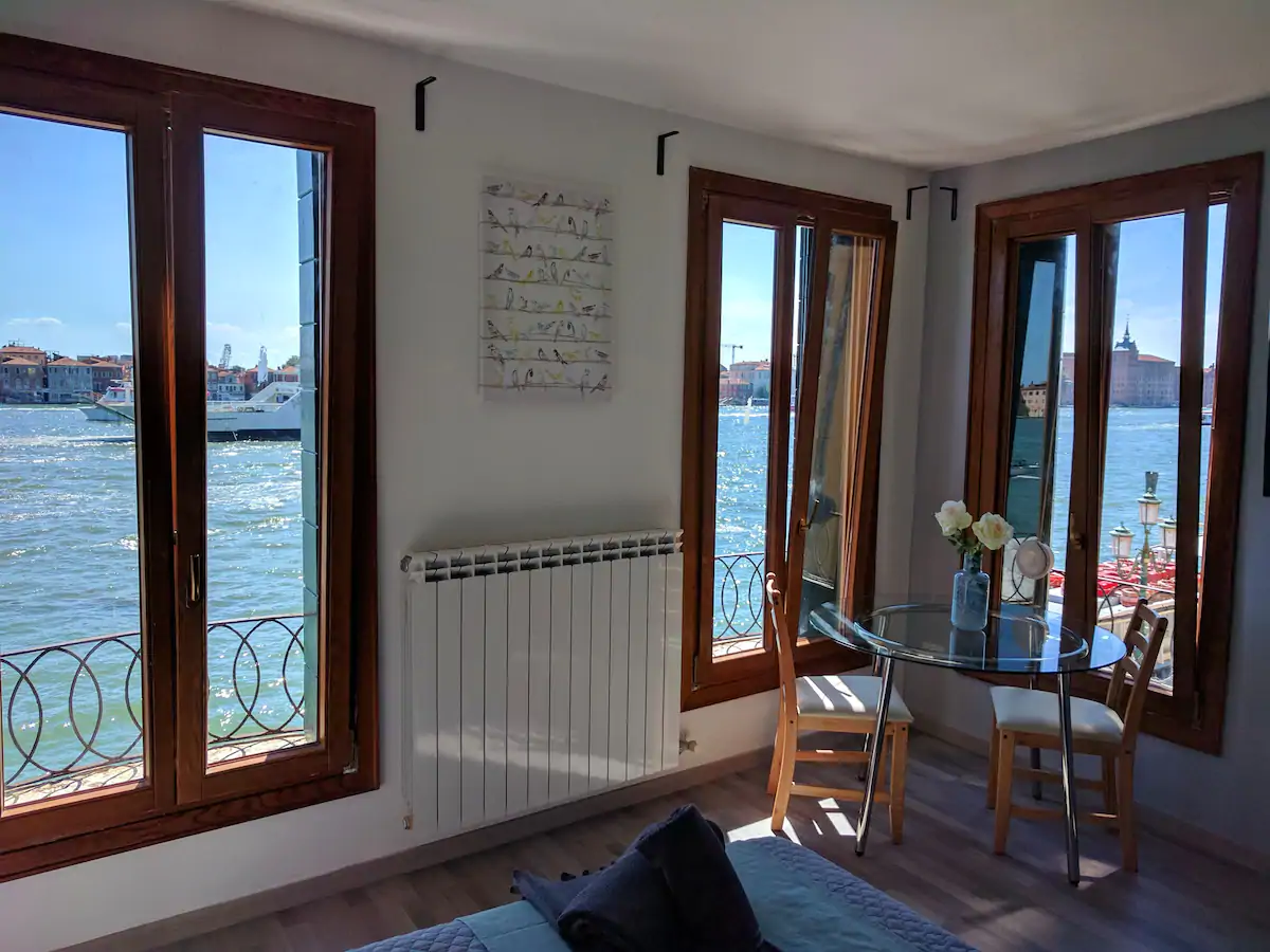 Canal views of Venice at this Airbnb in Italy
