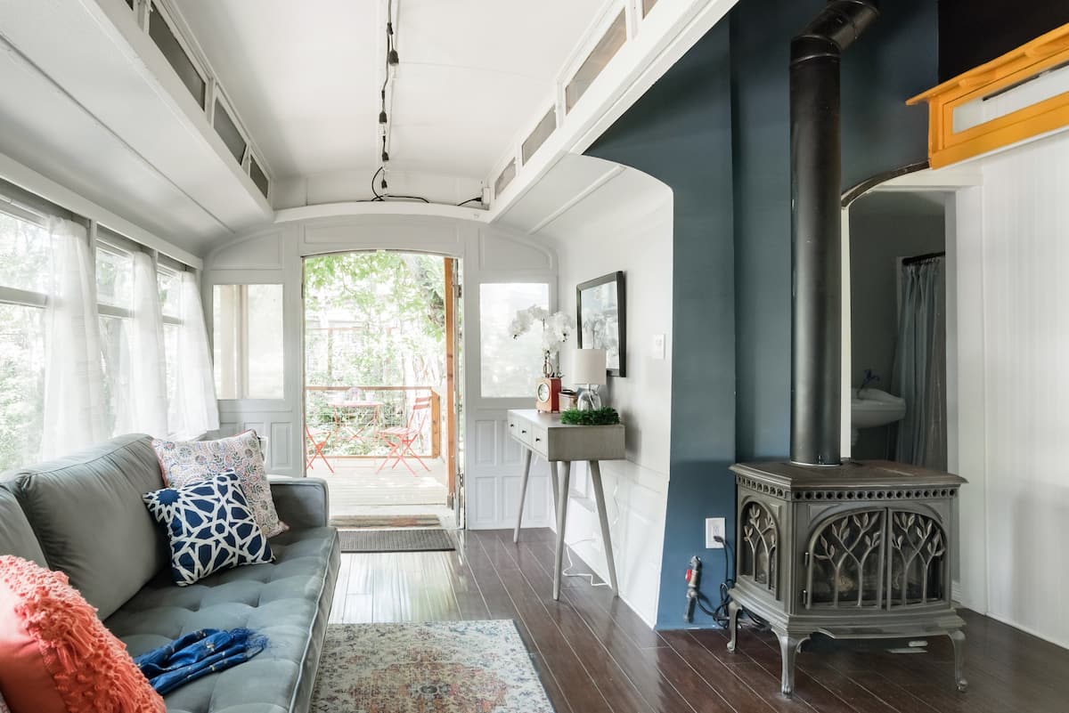 photo of a historic trolley car in west denver, an awesome airbnb in denver colorado