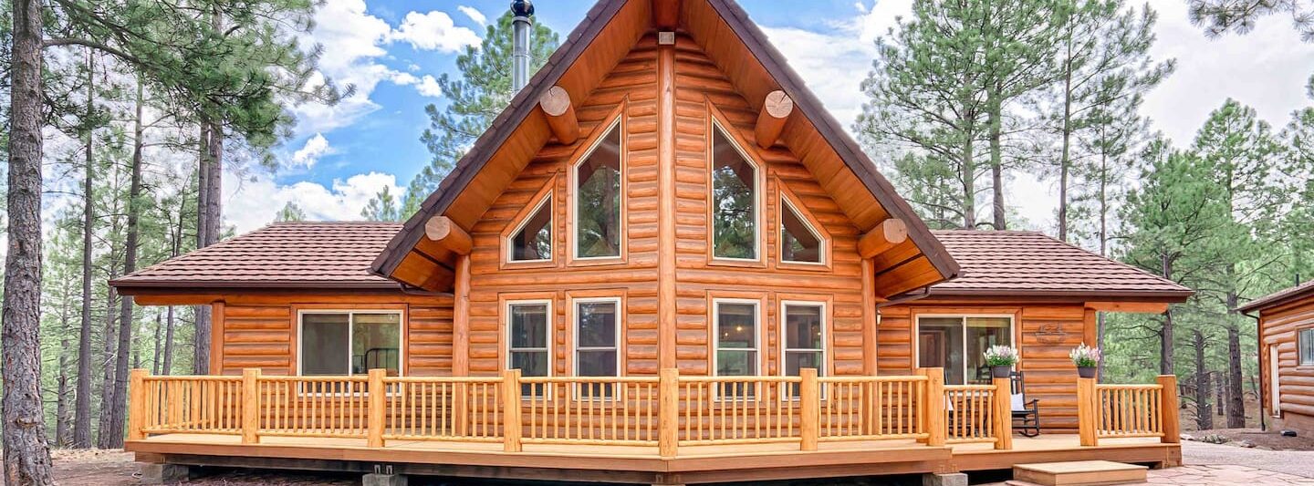 the Lincoln Log Cabin is one of the 15 best Airbnbs in Flagstaff