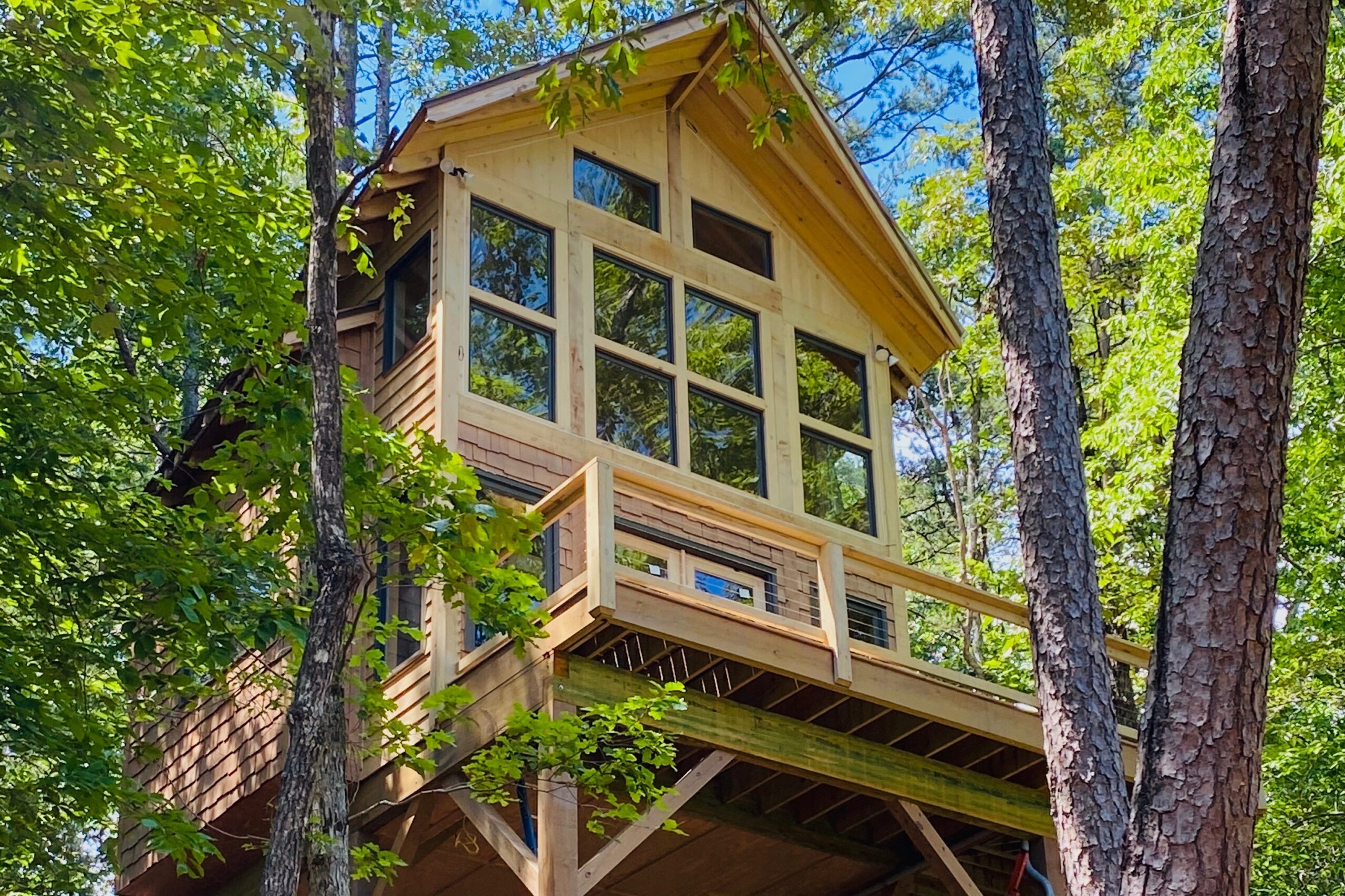 Photo of daybreak suspended treehouse one of the best airbnbs in georgia