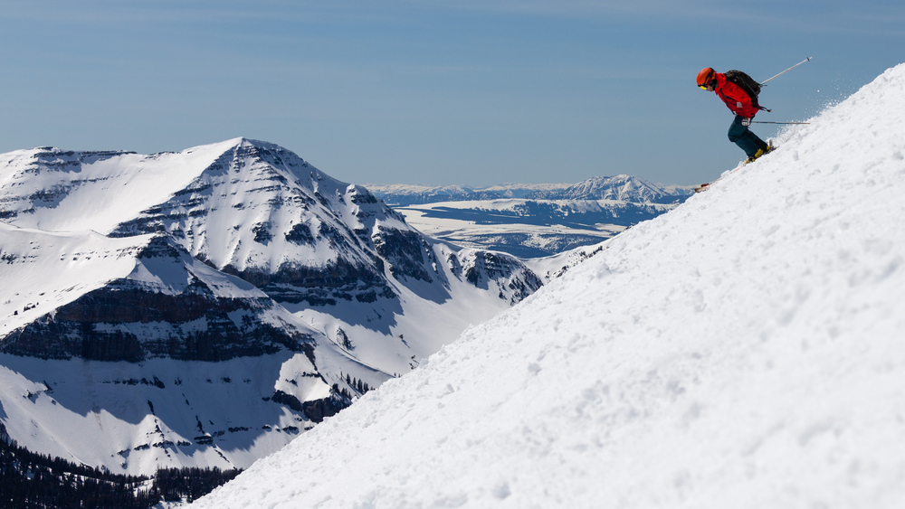 photo of a skier at big sky one of the best ski resorts in the usa