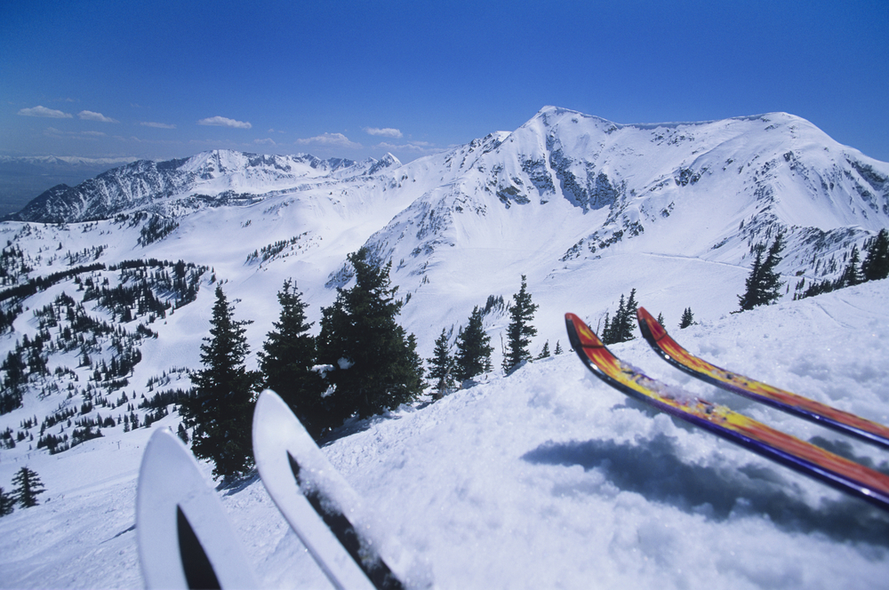 photo of skis at sugar mountain one of the best places to go skiing in the usa