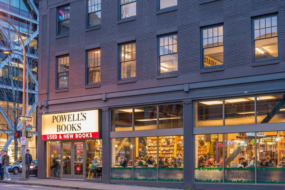 Outside view of Powell's City of Books, one of the best things to do in Portland Oregon