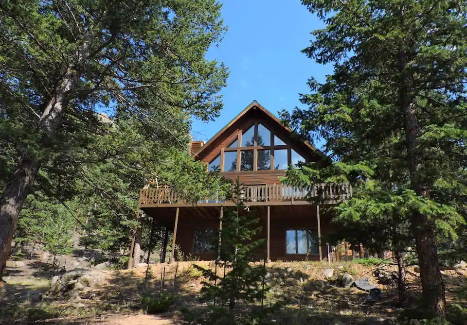 a photo of a private escape on 3 acres, a great cabin rental in Estes park