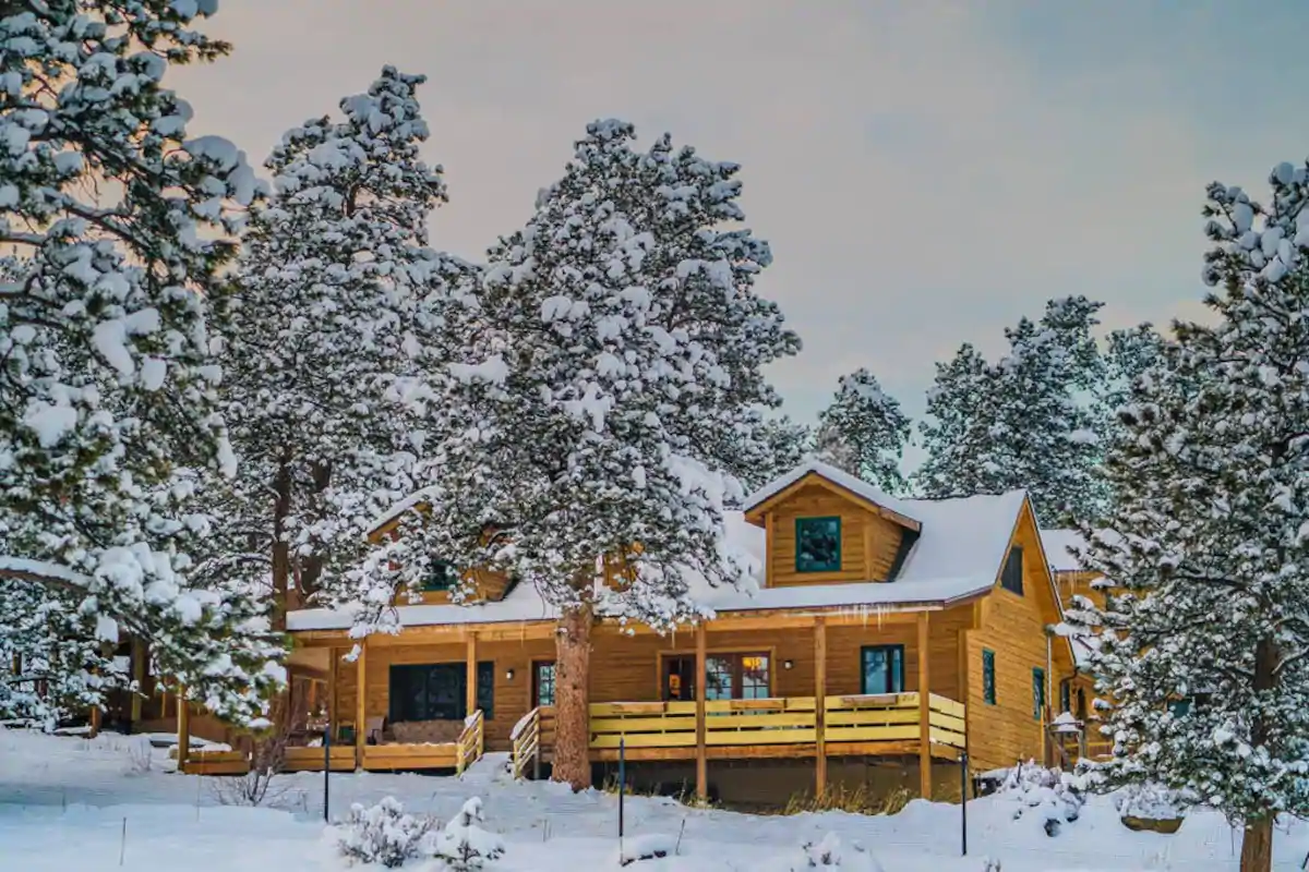 a photo of a rustic mountain chalet, a top airbnb in Rocky Mountain National Park