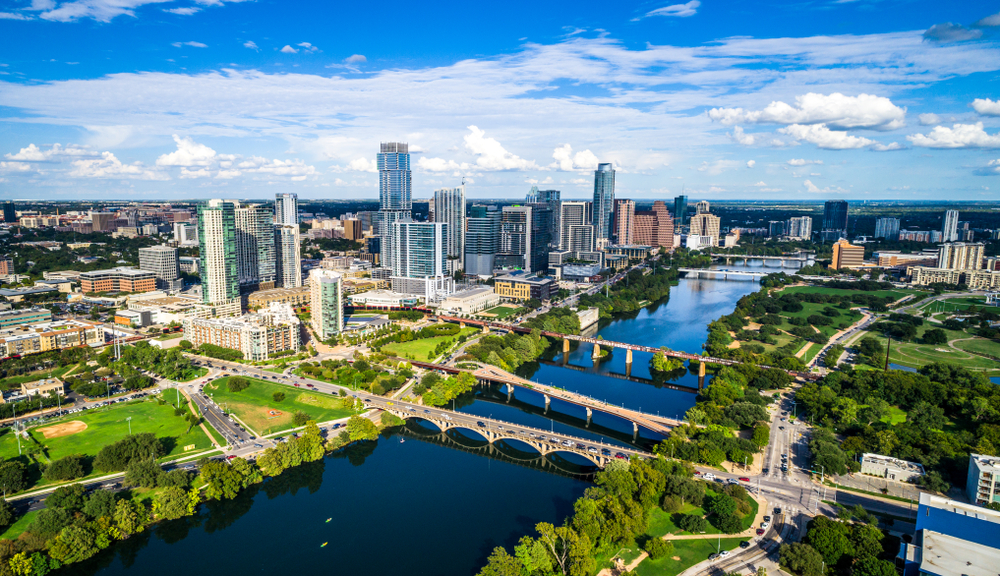Skyline of Austin, Texas, a great place to visit in the South