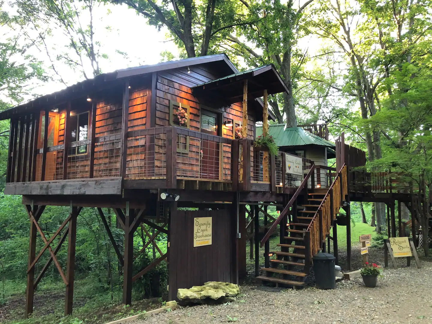 Serenity Creek Treehouse is one of the best Airbnbs in Kansas
