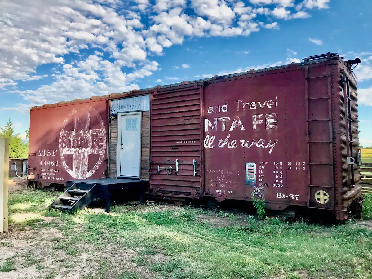 The Santa Fe Boxcar is a really cool Airbnb in Kansas