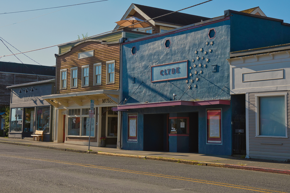 Cute shops on a street in Langley Washington