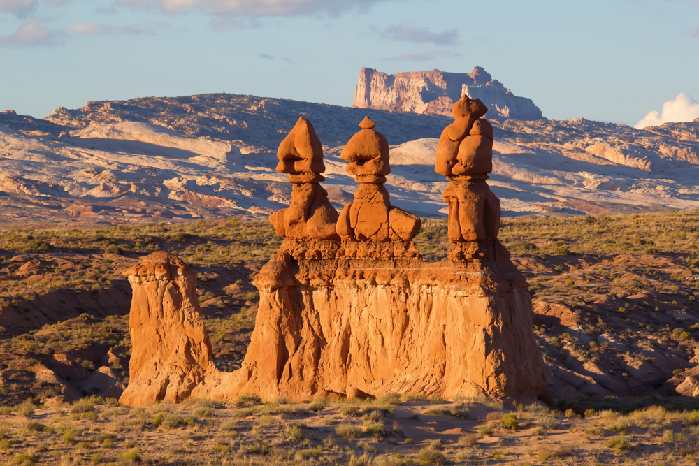 Goblin Valley in Utah where the stones look like creatures