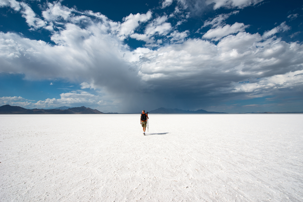 The salt flats one of the places in Utah to visit.