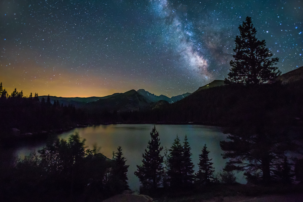 photo of the stars over estes park memorial observatory, one of the epic things to do in estes park in winter