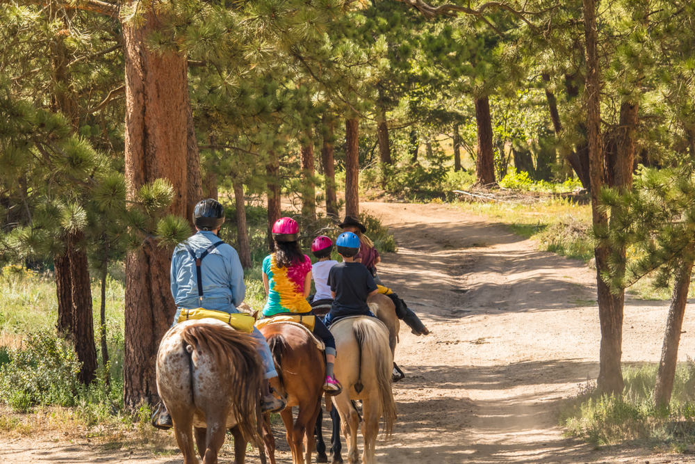 photo of a horseback tour, one of the best things to do in estes park with kids