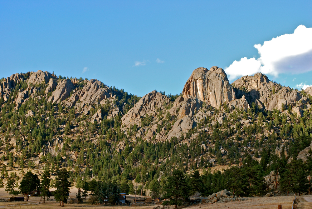 a photo of lumpy ridge, a top estes park attraction to go rock climbing