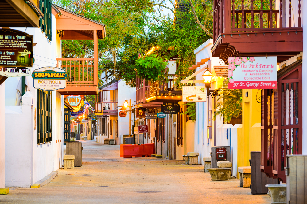 A lovely street in St Augustine one on the great towns on the east coast to visit