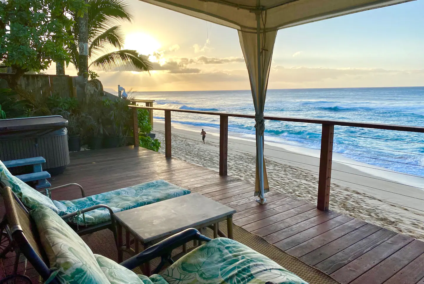 view from one of the airbnbs in oahu, hawaii