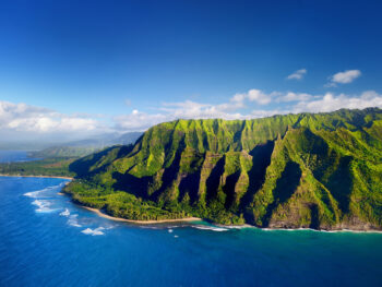 kauai coastline with green landscape