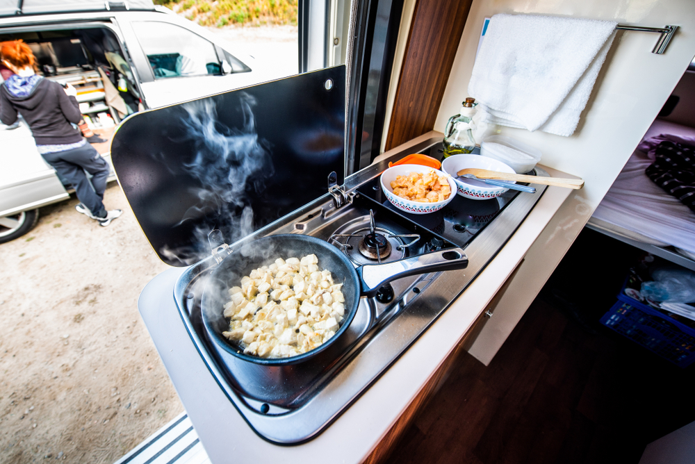 photo of a camping stove, one of the important car camping essentials