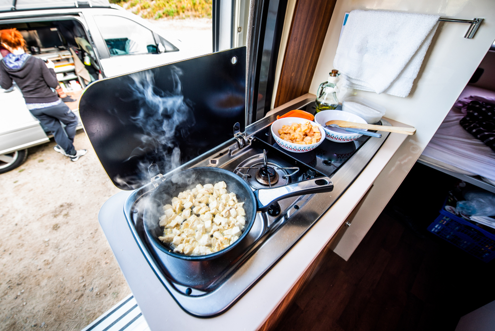 photo of a camping stove, one of the important car camping essentials 