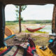 photo of a hammock at the lake