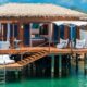 overwater bungalows at saint lucia in the caribbean at sandals resort