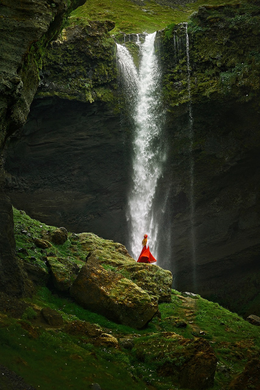 wilderness quotes inspiring picture of woman near waterfall