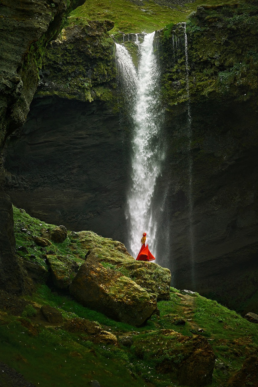 wilderness quotes inspiring picture of woman near waterfall