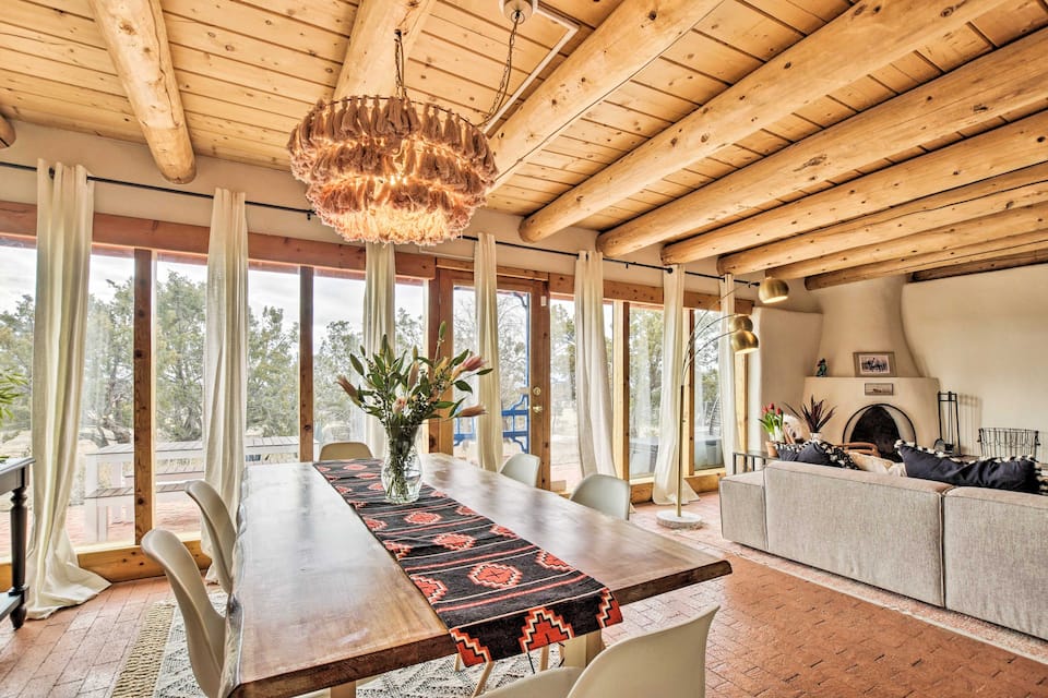 this authentic Santa Fe adobe home with desert views is one of the best Airbnbs in Santa Fe