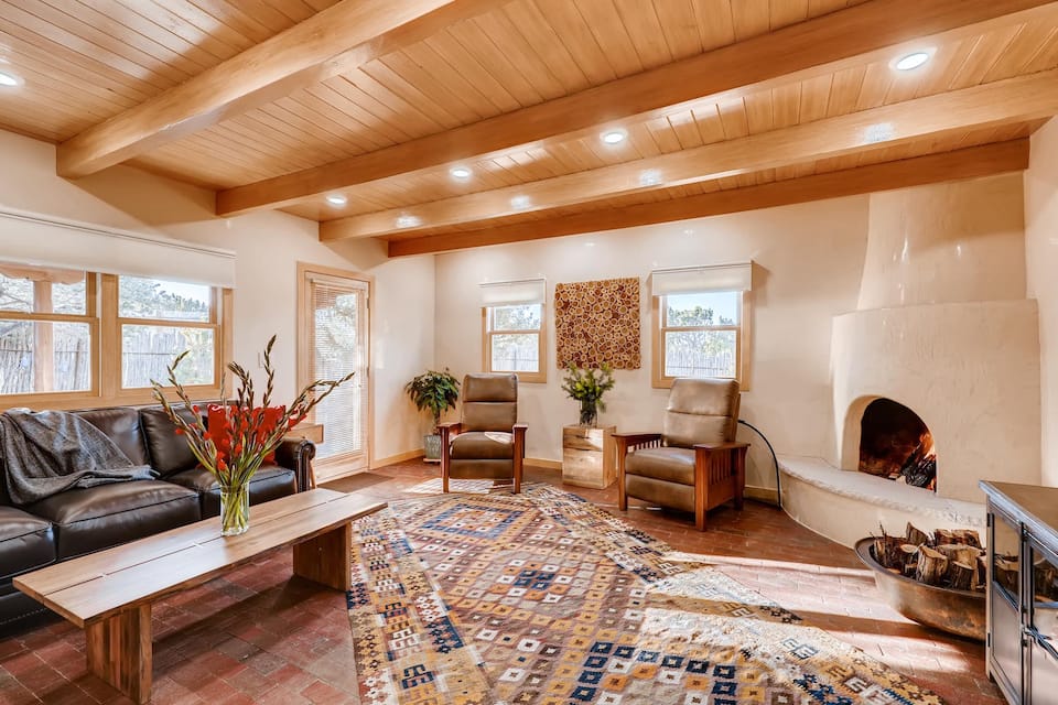 this gorgeous casita with a private hot tub is one of the best Airbnbs in Santa Fe