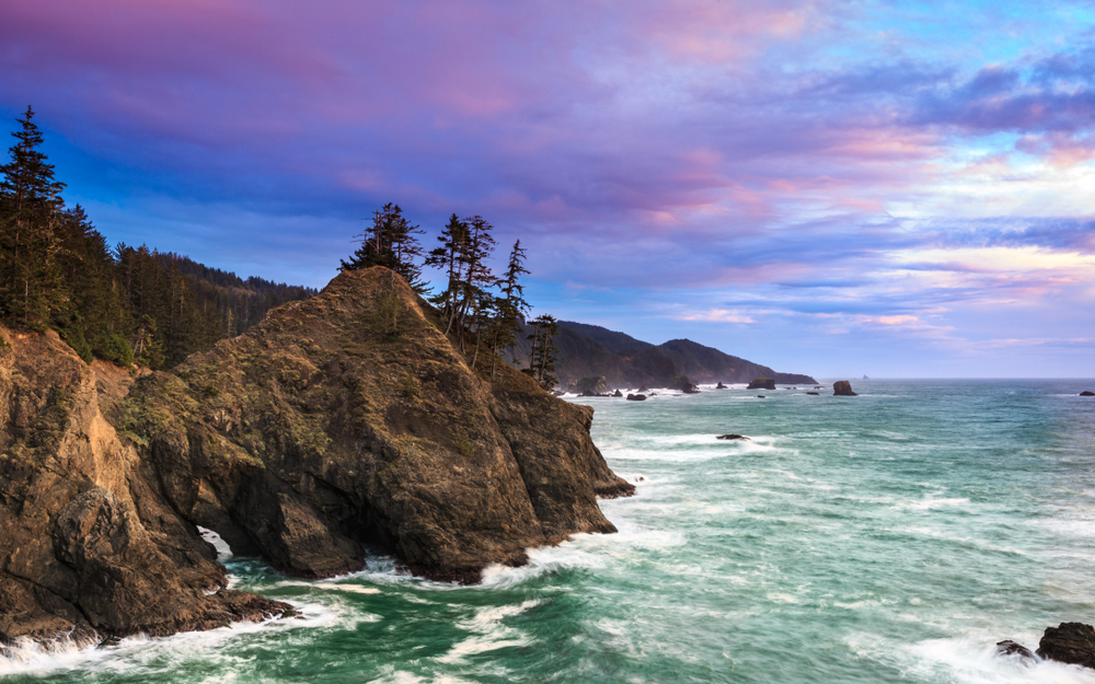 Stunning sunset in Scenic State Corridor Oregon