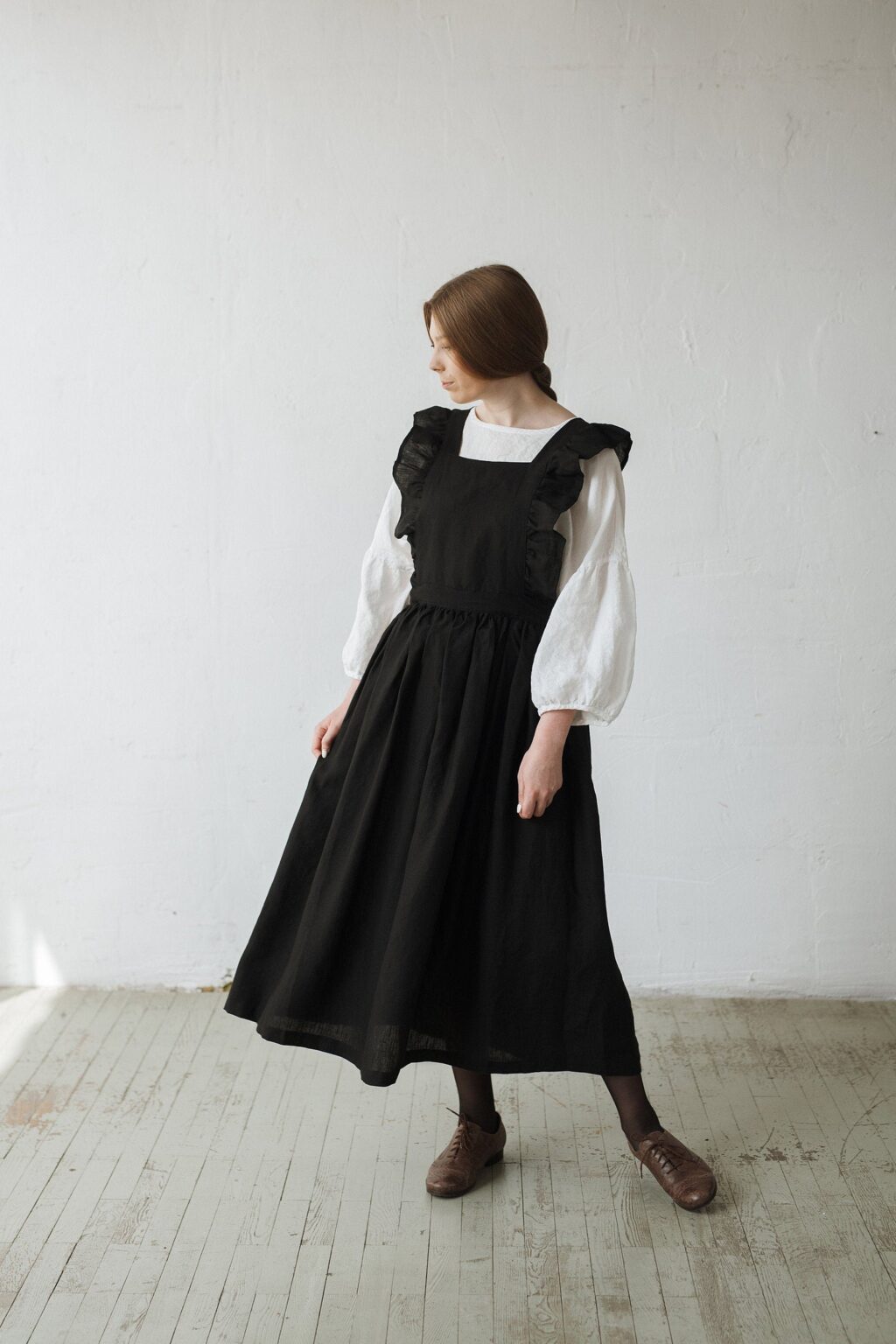 pinafore midi dress