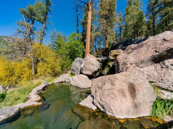 the side view of Spence Hot Springs which is one of the best New Mexico hot springs