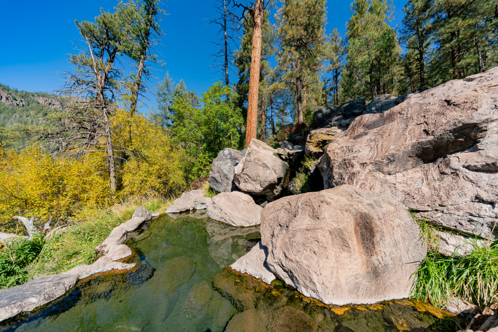 the side view of Spence Hot Springs which is one of the best New Mexico hot springs