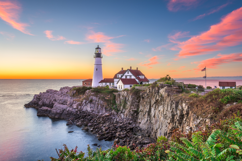 You will see many beautiful lighthouses on a coastal Maine road trip.