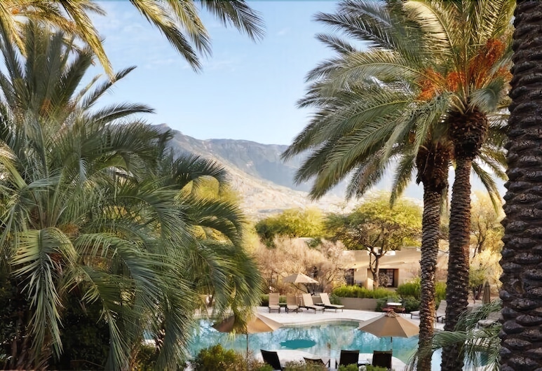photo of miraval resort and Spa in Arizona with palm trees and swimming pool
