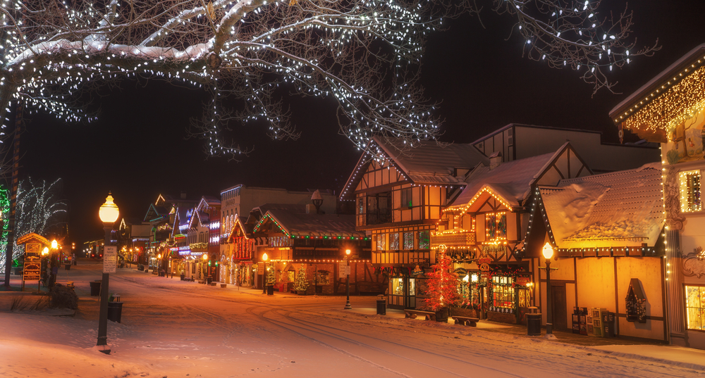 a photo of Christkindkmarket one of the coolest leavenworth winter activities