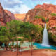 blue waterfall during a weekend getaway in arizona