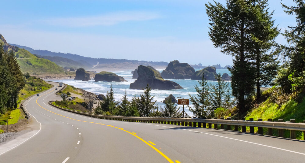 driving the oregon coast on a west coast road trip