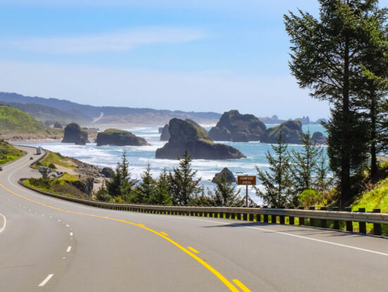 driving the oregon coast on a west coast road trip