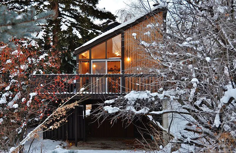 a photo of a modern ski retreat one of the best utah vacation homes