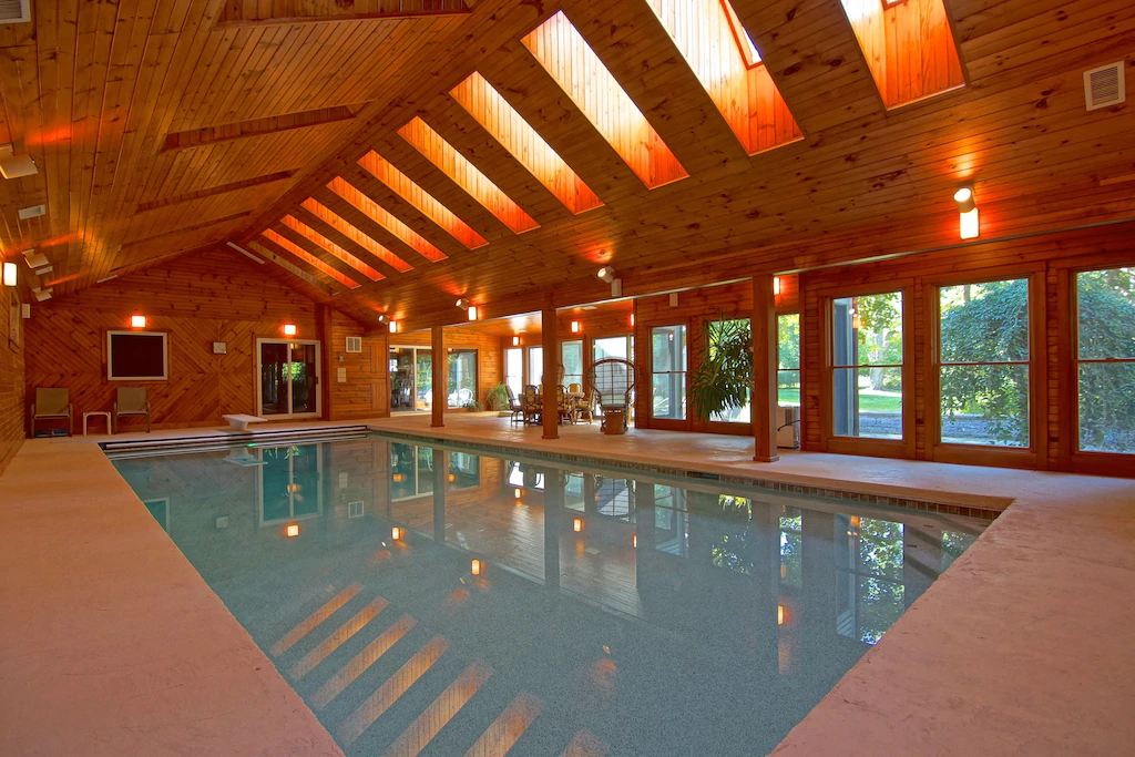 a photo of a Lush New York Estate On 10 Acres one of the largest mansions with indoor pools in New York