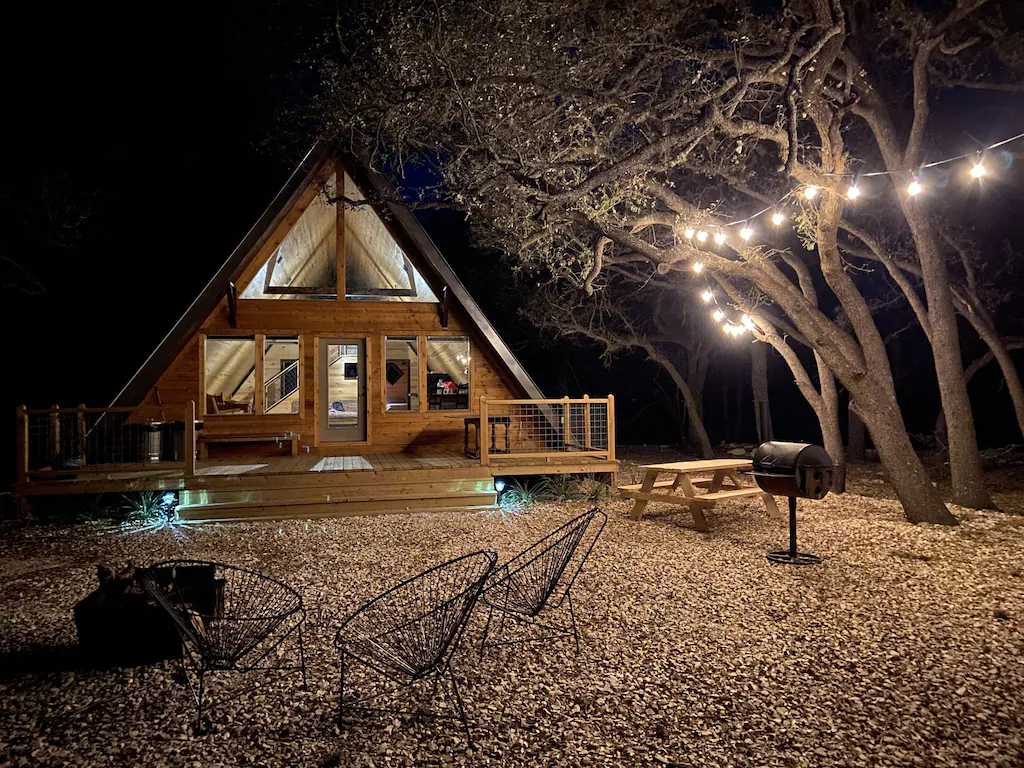 secluded a-frame cabin one of the best Cabins in texas