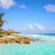 beach at an all inclusive resort in mexico