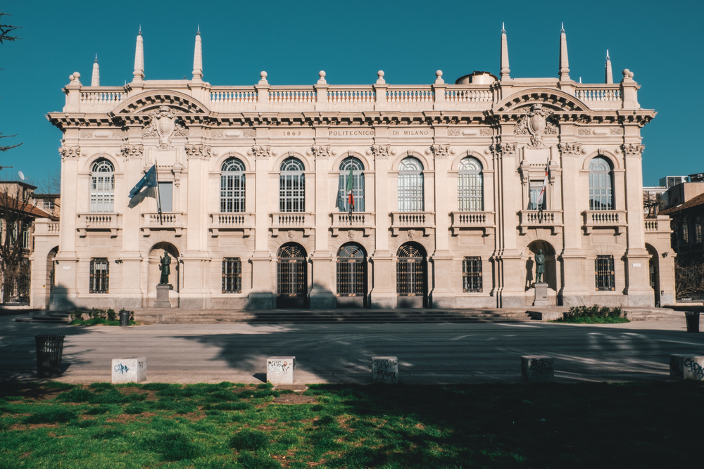 Front of the Politecnico di Milano university.