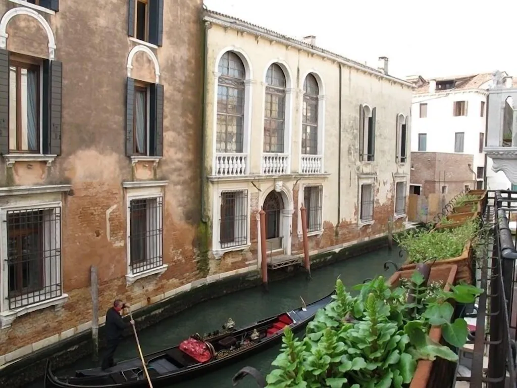 Canal view from this Airbnb in Venice